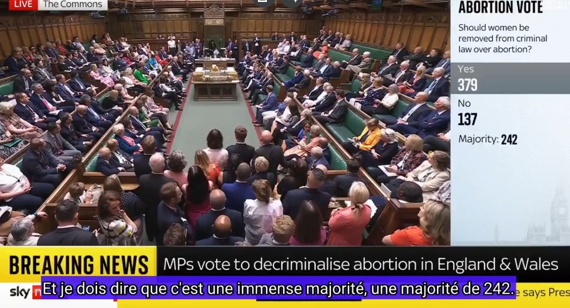 Парламент Великобритании проголосовал за декриминализацию абортов